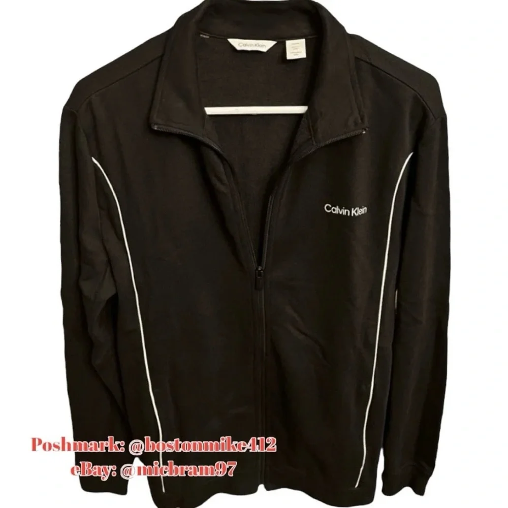 Calvin Klein Zip Up Jacket SM Calvin Klein ZipUp Jacket w/ Front Pockets BLACK